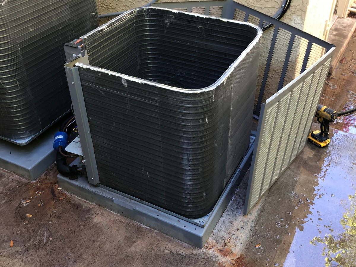 Servicing an hvac system in Albuquerque