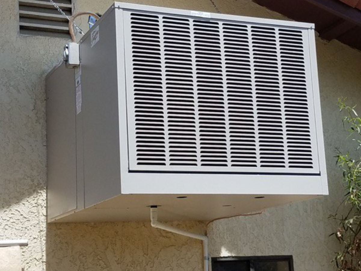 swamp cooler at an albuquerque home in the summer